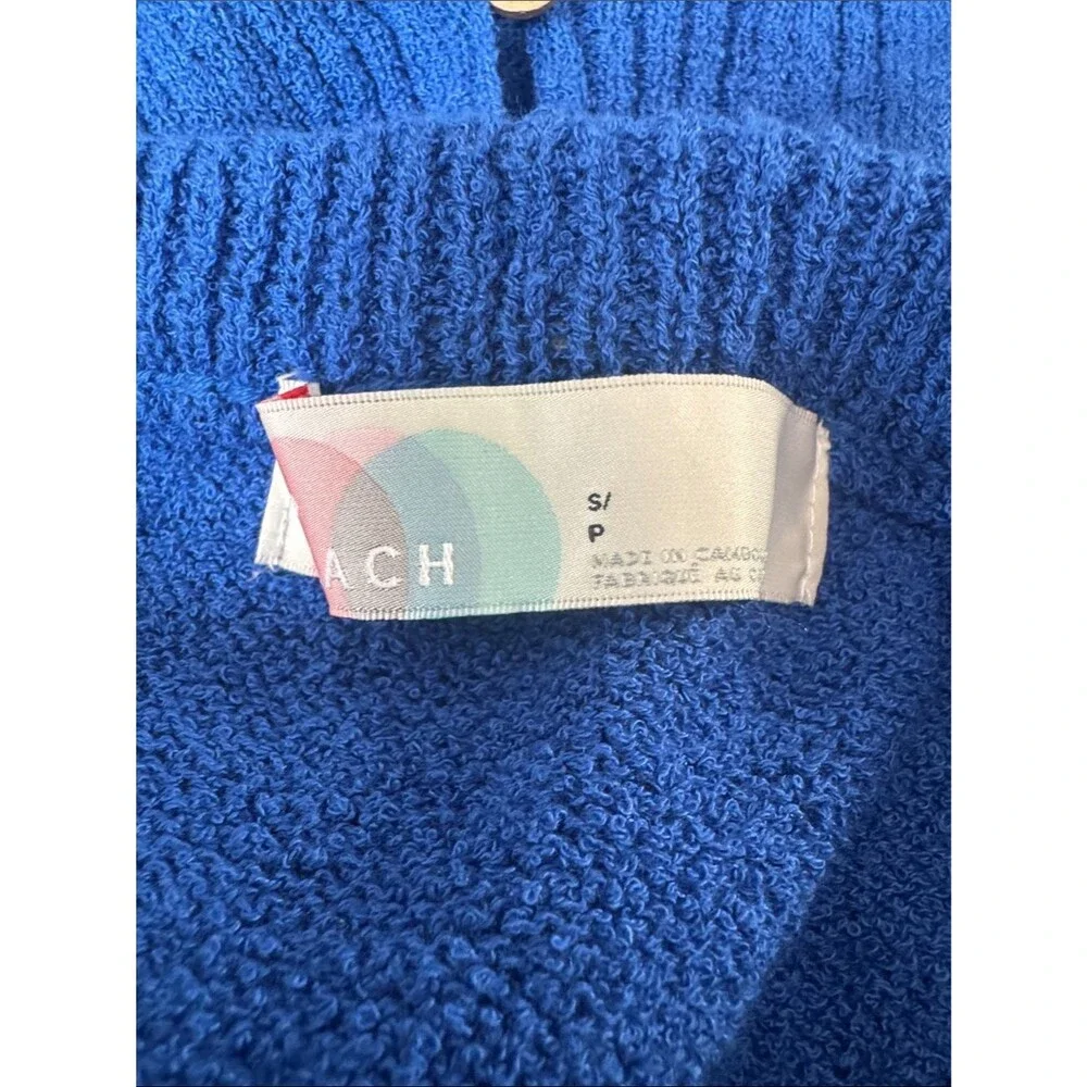 Free People FP Beach Rhea Sweater Set S Blue Knit Vest Mini Skirt Co-Ord NWOT